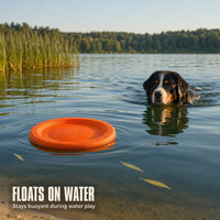 Jouet frisbee pour chien en EVA souple 21 cm, jouet interactif et écologique pour l'entraînement et le jeu de rapport, pour chiens de taille moyenne à grande, 5 couleurs, design classique et mignon