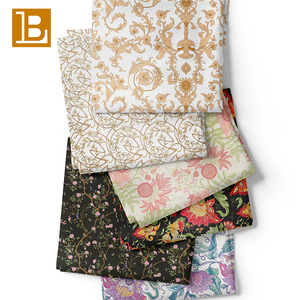 BILU materia prima tessile di alta qualità tessuto girasoli stampati <span class=keywords><strong>e</strong></span> ricci foglie di erba Liberty tessuto di cotone per il vestito - Product Image 1