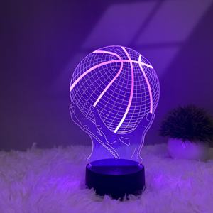 Meilleur cadeau d'anniversaire de Noël pour garçons filles 3D Illusion LED veilleuse thème de <span class=keywords><strong>basket</strong></span>-ball pour enfants fans de <span class=keywords><strong>basket</strong></span>-ball <span class=keywords><strong>chambre</strong></span> à coucher - Product Image 5