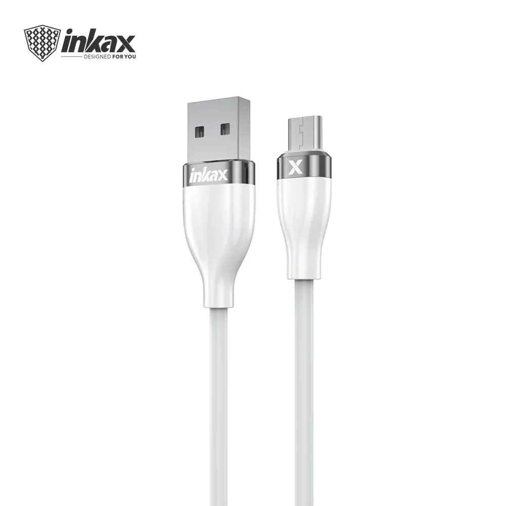 핫 세일 INKAX CK-76 USB 충전 케이블 실리카 겔 및 금속 커넥터 휴대 전화 타입 C 속도 전송 데이터 케이블