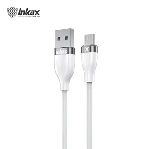 INKAX CK-76 kabel pengisi daya USB gel silika dan konektor logam untuk ponsel tipe c kabel Data transmisi kecepatan