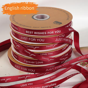 1.5cm 0.6 pouces Rubans de satin colorés rouges pour bouquets floraux, gâteaux, coffrets cadeaux et desserts-Rubans de fil de haute qualité - Product Image 3