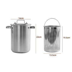 <span class=keywords><strong>Friteuse</strong></span> à <span class=keywords><strong>double</strong></span> cuve en acier inoxydable 304 multifonctionnelle de conception nouvelle, 0,65 mm, avec panier de friture, 4,3 L, pot de cuisine - Product Image 6