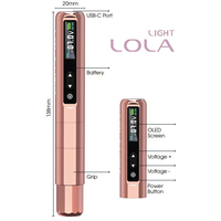Machine à tatouer sans fil EZ Lola Light PMU avec batterie supplémentaire 800mAh, moteur sans noyau, stylo de maquillage permanent pour eyeliner, SMP, tatouage
