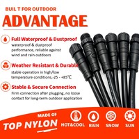 Connecteur de câblage extérieur pour système d'énergie solaire JOYL 2 broches 300 mm mâle, ignifuge, cuivre plaqué or, étanche IP67/IP68