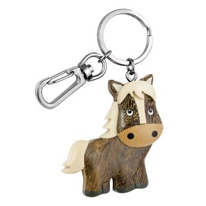 Portachiavi in legno a forma di asinello, vendita singola, senza scatola inclusa - Product Image 1