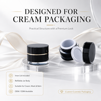 Pot de gel à ongles double paroi 15g 30g 50g, pot de crème visage en plastique OEM/ODM pour emballage cosmétique – Vente chaude