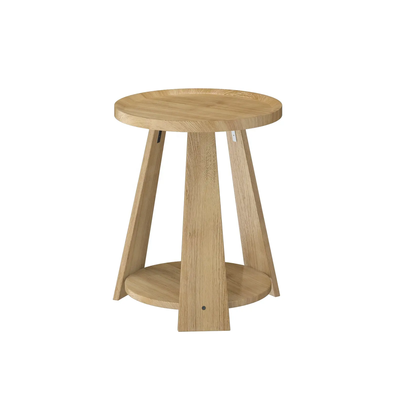 2024 popular item solid wood three legs small round side table near sofa for living room nordic coffee table