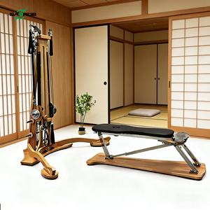 SAERDE Pilates Reformer en bois durable avec poulie, tour, tige et gyroscope pour studio de fitness et yoga - Écologique et réglable - Product Image 1