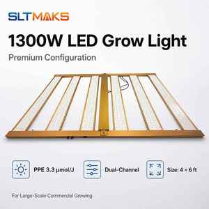 ไฟปลูกพืชแบบแท่งกว้าง PPE 3.3 Umol 1300W ระบบไฟ LED สเปกตรัมเต็มแบบสองช่องทาง Samsung Lm281b Lm301h 1300W - Product Image 1