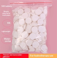 Masque facial invisible en soie pour salon de beauté, imperméable, compressé, jetable, utilisation humide et sèche, 500 grains