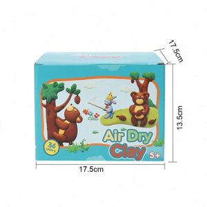 Kids 36 Colors Air Dry <b>Clay</b> Craft <b>Set</b> with Foam Tools Plastic Base Educational DIY Toy for Ages 2-13 Years - Product Image 6