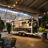 Remorque de vente ambulante pour hot-dogs, barbier mobile, camion de crème glacée, remorque de restauration rapide avec équipement de cuisine complet à vendre