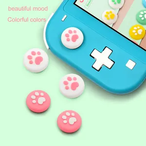 Leuke Controller Thumb Grip Cap Voor Nintendo Schakelaar Lite Joystick Knop Cover Roze Vreugde Con Knop Gevallen Schakelaar Accessoires