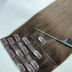 Extensions de cheveux naturels en gros, sans couture, en PU, 100 % cheveux humains vierges, extensions à clipser, extensions de cheveux Remy - Product Image 3