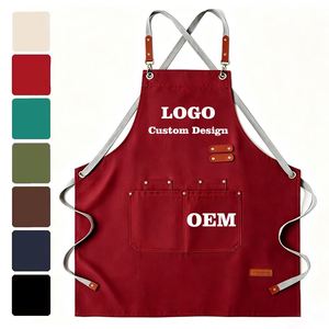 Tablier de travail sans manches en toile, réutilisable, pour cuisine, barbecue, jardinage domestique, café, nettoyage - Imperméable et résistant à l'huile - Product Image 1