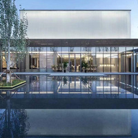 Verre trempé courbé sablé en forme de U pour construction, prix du verre en U