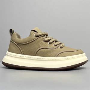Nouvelles baskets basses à plateforme pour hommes Automne Hiver 2026, texture litchi, tendance, polyvalentes, rehaussantes, décontractées, chaussures de niche - Product Image 5