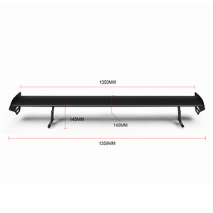 สปอยเลอร์หลังแบบชั้นเดียว อลูมิเนียมอัลลอยด์ 1350 มม. สีดำด้าน ปีกหลังท้ายรถ - Product Image 1