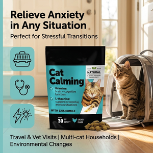 Golosinas Suaves con Relleno de Crema, L-Teanina y Manzanilla para Gatos, Alivio del Estrés, Sabor a Pollo, Golosinas Calmantes para Gatos, Alimento para Gatos - Product Image 4