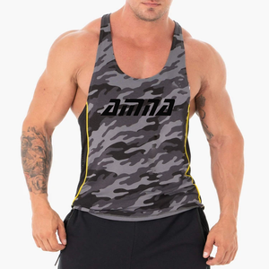 Gym Fitness Chalecos para hombres Sin mangas String GYM Tank Tops en color personalizado - Product Image 3