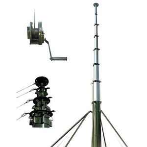 Torno Manual de 10m, poste de elevación Vertical, mástil telescópico de aleación de aluminio con trípode - Product Image 1