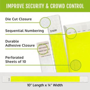 สายรัดข้อมือกระดาษไทเวคสีสันสดใสแบบกำหนดเอง กันน้ำ สำหรับงานปาร์ตี้ งานอีเว้นท์ และงานเทศกาล - Product Image 5