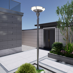 Lampadaire LED extérieur Pivoine Épanouieuse en alliage d'aluminium IP65, style européen, pour jardin, parc, villa - Product Image 2