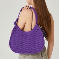 Sac à main pour femme personnalisé en tricot recyclé à motif bonbon, à bandoulière unique, léger, pliable, lavable en machine, OEM ODM