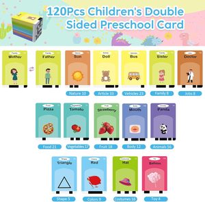 GY Rechargeable Talking Plastic Flash Cards Kids Toddler 112 Cards Montessori Autism Sensory Speech <strong>Therapy</strong> Educational Gifts - Product Image 2