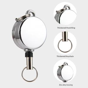 Llavero Retráctil al por Mayor con Anillo de Movimiento de Recogida Automática, Soporte Antirrobo para Tarjetas de Identificación, Organizador Antirrobo - Product Image 1