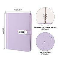 Carnet de notes avec logo personnalisé blanc et rose avec serrure à code métallique, journal secret argenté, coffret cadeau pour fille, planificateur, carnet de notes de bureau