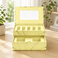 Boîte cosmétique personnalisée durable en papier couché, multi-compartiments, pour rouge à lèvres, fards à paupières, bijoux, avec design de logo