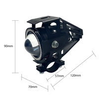 Projecteur LED U7 125W 12V DC pour moto, anneau halo DRL, yeux d'ange/diable, tout-terrain, ATV, 4x4, moto, phare antibrouillard, lumière de conduite, flash stroboscopique, IP67