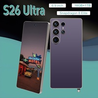 Venta Caliente de Fábrica, Smartphone S26 Ultra de Alta Calidad, Popular en Europa, Deca Core HD, Doble SIM, 5G, Pantalla OLED de 6.9 Pulgadas, Face ID, Versión Global