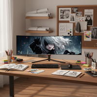 Monitor curvo para juegos de 49 pulgadas y 5K, económico, con frecuencia de actualización de 165 Hz para jugadores.