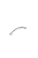 Poignée de tiroir élégante au design incurvé en nickel brossé et zinc, 128 mm, pour armoire de cuisine, commode, chambre, hôtel, mobilier OEM de haute qualité