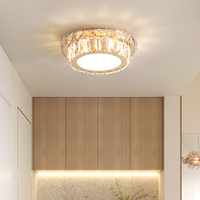 Lustre en cristal de luxe pour plafond - Design moderne et simple, couleur chrome, électrique, facile à utiliser, pour la maison