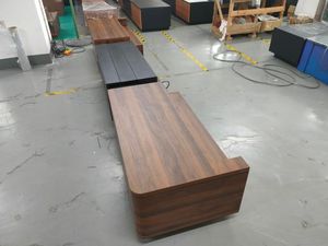 Téléviseur intelligent laser 4K UHD avec meuble intégré, écran de cinéma maison 92-150 pouces avec écran électrique à sol escamotable ALR laser, noir/noyer - Product Image 3