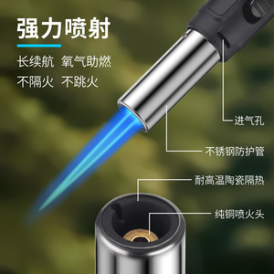 Antorcha de Soldadura 1300C, Pistola de Pulverización de Alta Temperatura, Resistente al Viento, con Bloqueo de un Toque, Encendedor para Barbacoa al Aire Libre - Product Image 3