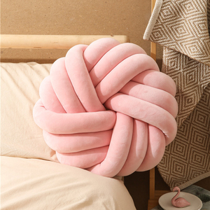Boule de fleurs Offre Spéciale Ins Luxueux Chunky Knit Velvet Géant noeud oreiller Dans <span class=keywords><strong>coussin</strong></span> Baby Soft ball - Product Image 3