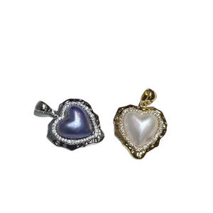 Exquisito Colgante de Perla Cultivada en Forma de Corazón de 14 mm con Engaste de Plata 925, Estilo Clásico, Unisex, para Regalo - Product Image 5