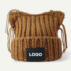 Mode personnalisée faite à la main Crochet acrylique <span class=keywords><strong>Islande</strong></span> fil tricot Pussycat chapeau femmes oreilles de chat Beanie - Product Image 2
