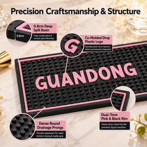 Tapete de Barra Personalizado de PVC, Tapete Antideslizante para Barra con Logotipo Moldeado en Dos Colores para <span class=keywords><strong>Bar</strong></span> de Cócteles, <span class=keywords><strong>Bar</strong></span> de Cerveza, <span class=keywords><strong>Bar</strong></span>, Mostrador de <span class=keywords><strong>Bar</strong></span> - Product Image 2