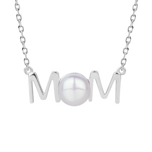 925 Sterling Silver <span class=keywords><strong>Mamma</strong></span> di Fascino Dei Monili Del Pendente Della Collana con Perla Bianca di Montaggio per Regalo di Giorno della Madre - Product Image 5