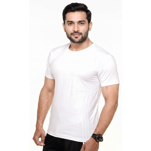 Wholesale Cheap Bulk Plain White T Shirts Men High Quality Short Sleeve 100% Combed Cotton Fancy Blank <b>Tshirts</b> - Product Image 1