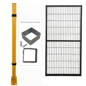 Barrière de cellule robotique en acier galvanisé robuste |   Clôture de sécurité résistante aux chocs, revêtement poudré jaune + noir, certifiée CE, livraison rapide - Product Image 2