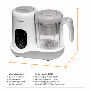 Procesador de alimentos para <span class=keywords><strong>bebé</strong></span>, batidora con cesta de vapor de acero inoxidable, vaporera, <span class=keywords><strong>2022</strong></span> - Product Image 3