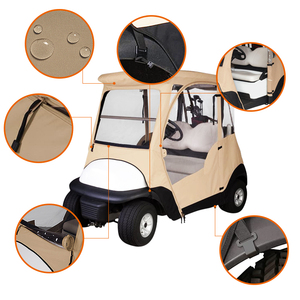 Cubierta de plástico transparente para carrito de golf, impermeable, a prueba de Sol, para la lluvia, 600D, Oxford + PVC, novedad - Product Image 6