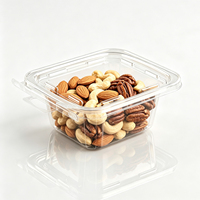 Boîte de conservation alimentaire jetable en PET avec couvercle rabattable pour la préparation des repas, sandwichs, salades, fruits, collations, vente au détail, épicerie, supermarché, vente en gros, OEM
